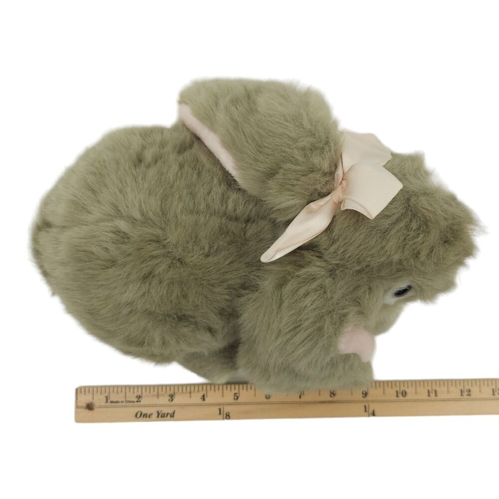 Bunny Rabbit Floppy Ears Pink Bow Plush Vintage 90s Stuffed Animal Toy Chosun - Picture 10 of 16